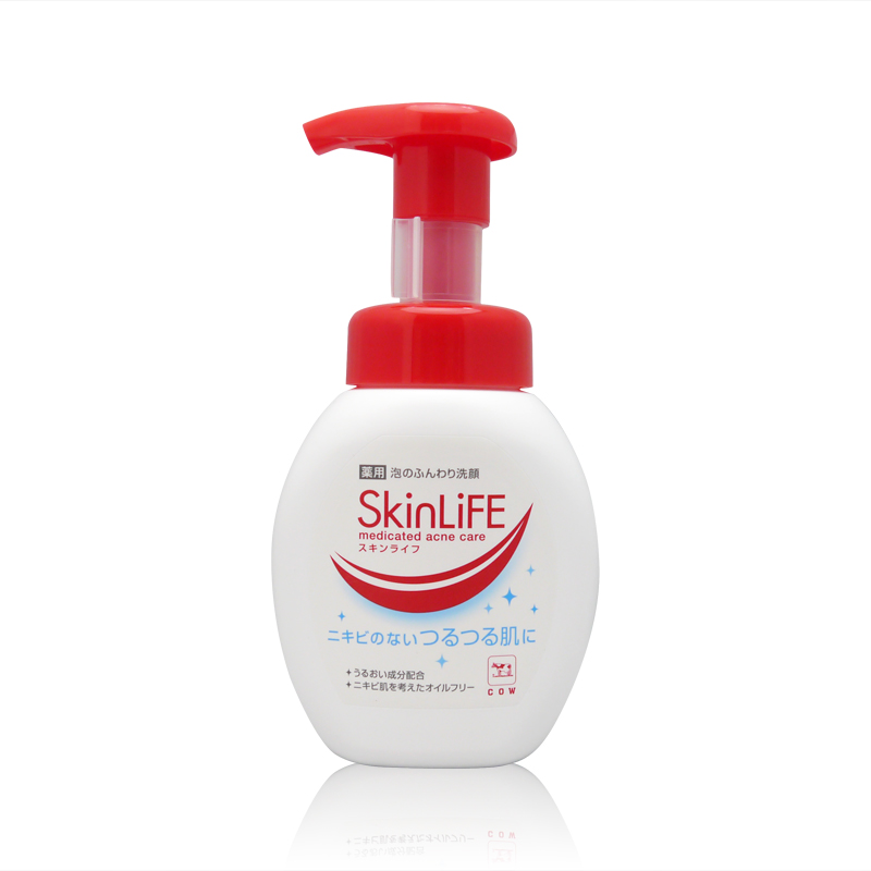 【日本直邮】COW/牛乳石碱SkinLiFE洗面奶控油痘痘肌洁面泡 200ml