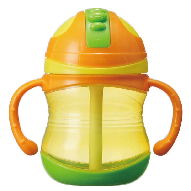 乐友孕婴童日康缤纷吸水杯宝宝喝水杯吸管杯双手柄(1-6岁)360ml