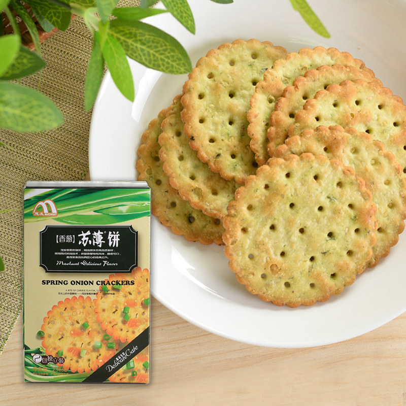 【天猫超市】茂发香葱苏薄饼葱香味238g休闲零食小吃下午茶点心○