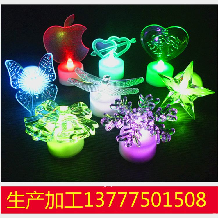 Crystal butterfly Dragonfly An arrow through the heart flash luminous proposal LED electronic candle wedding birthday night light