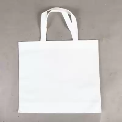 White green bag spot hand-painted bag can be painted and colored green bag public welfare non-woven fabric