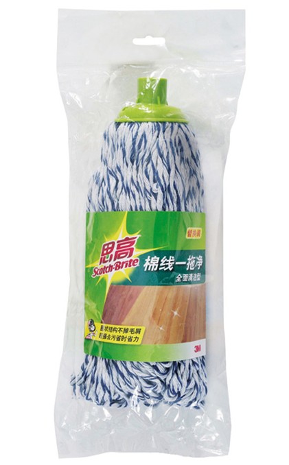 3M 思高棉线一拖净 布拖把 棉线拖把 蓝白布 拖地 替换装