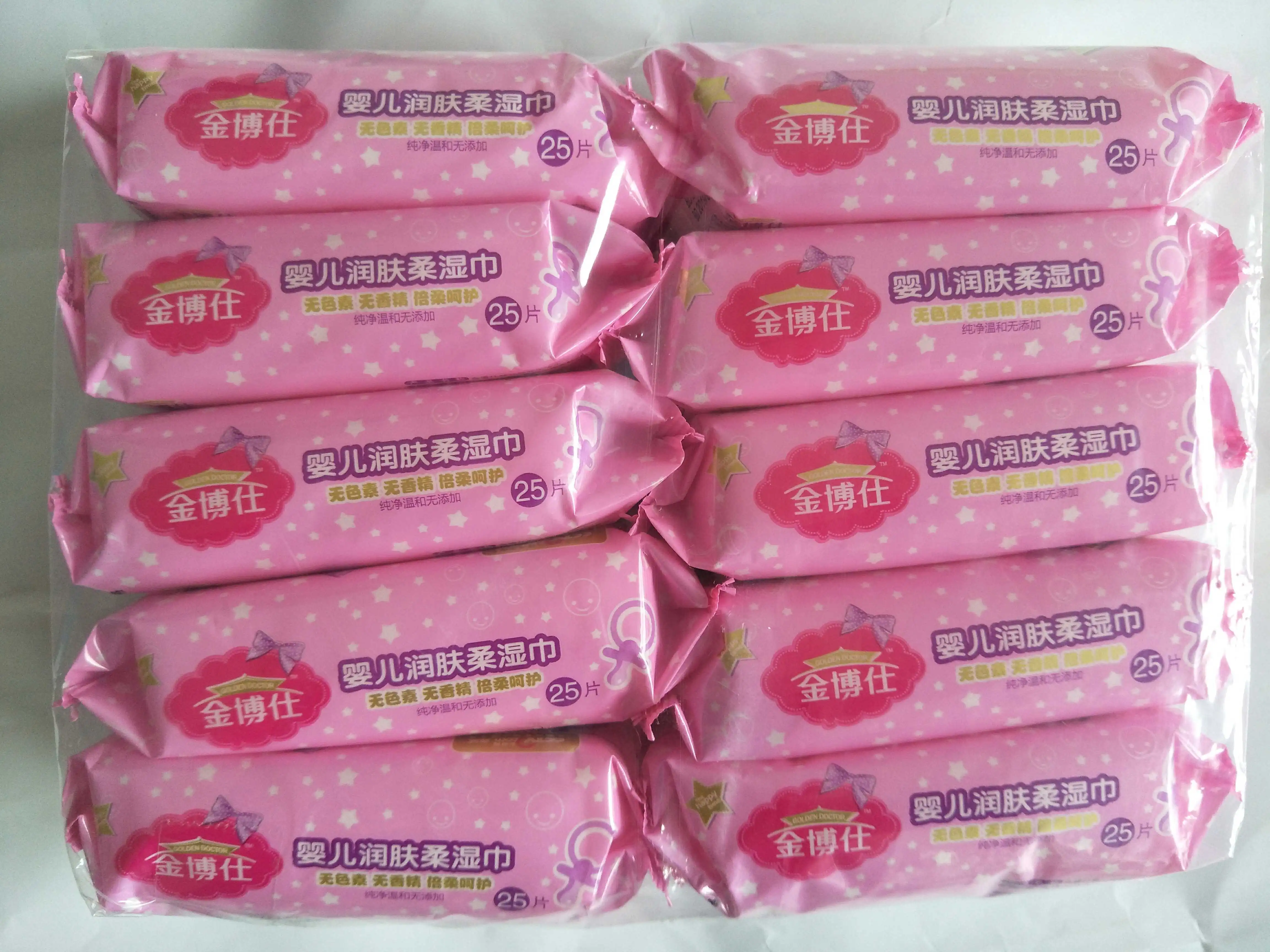 Khăn ướt dưỡng ẩm cho bé Dr. Jin 25 miếng, 10 gói - Khăn ướt