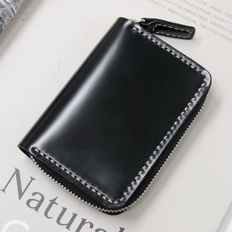 Handmade Wallet Key Case, Horsehide Leather Key Case, Purely Hand-Stitched, Simple Car Key Case, Unisex