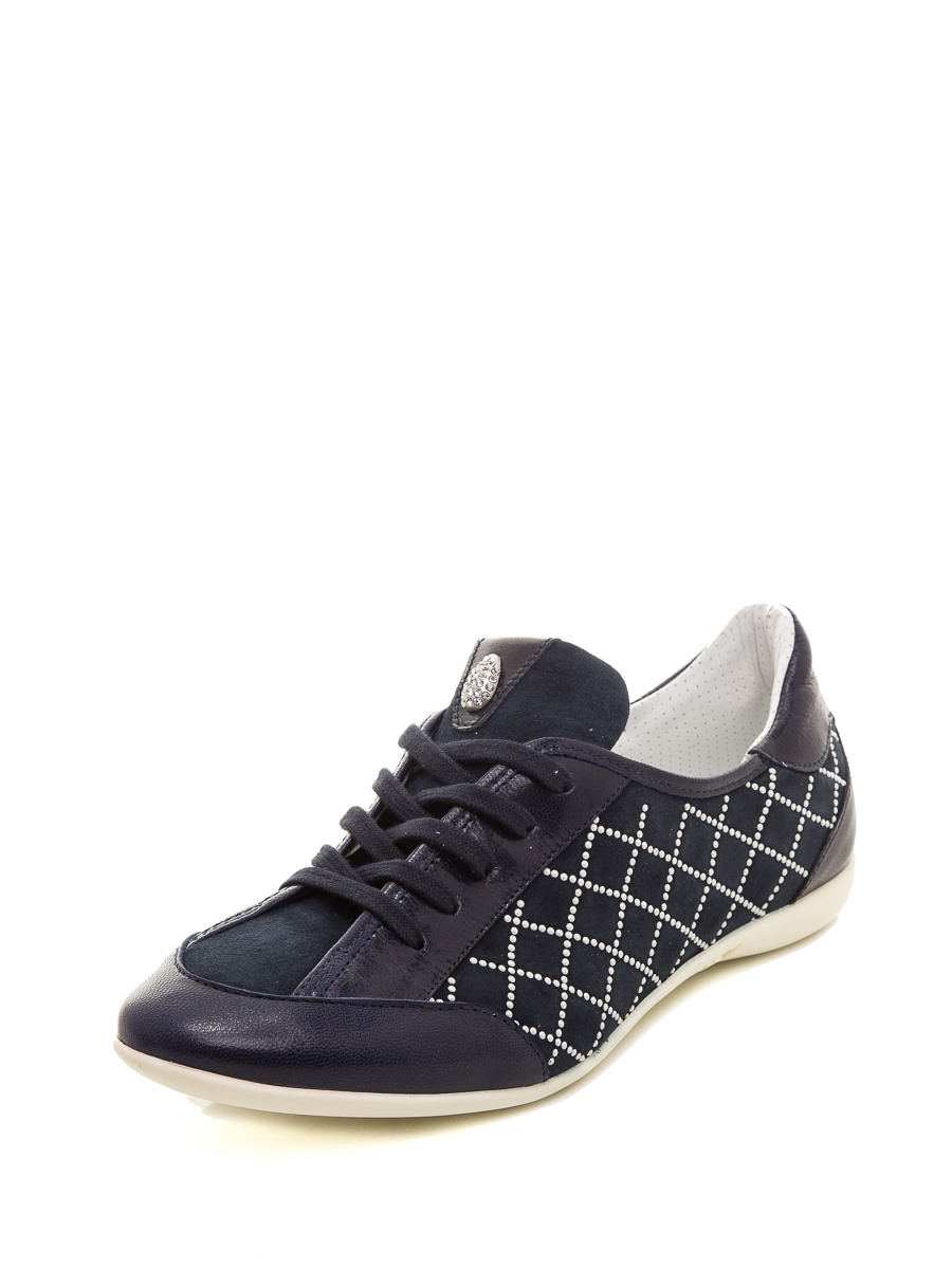 Roberto Botticelli 深蓝色水钻饰菱格纹休闲鞋