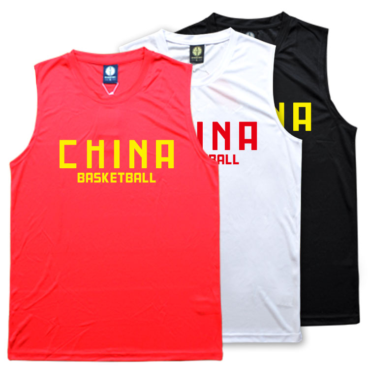 Basketball training suit wide shoulder vest Chinese team uniform men's basketball training vest national team basketball suit basketball jersey customization