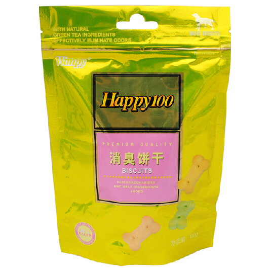 顽皮 小狗消臭饼干 宠物狗饼干除臭健齿 卡通除臭小饼干100g 特价