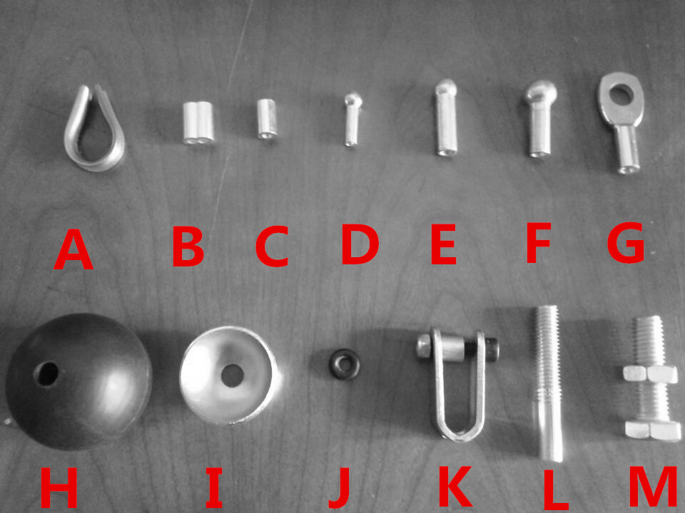 Fitness equipment wire rope connector Fitness equipment accessories Gym accessories wire rope terminals