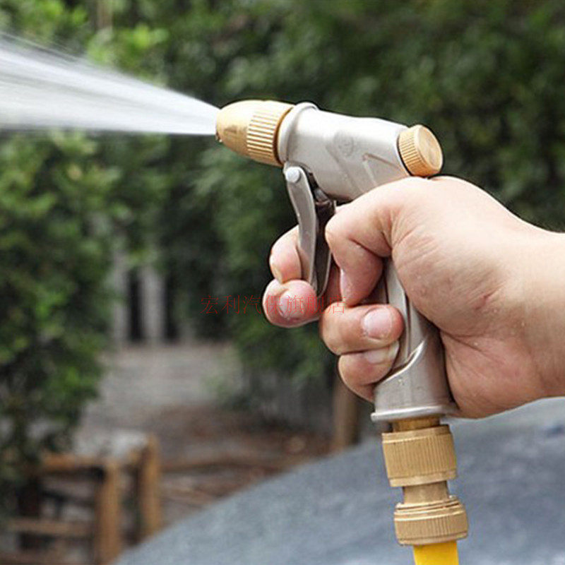 Car car wash water gun household full copper car wash tool water gun high pressure water gun head metal shower water drum special