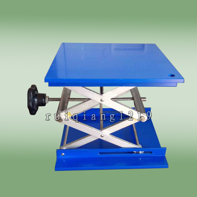 Laboratory lifting table small workbench manual lifting table aluminum alloy test bench stainless steel type
