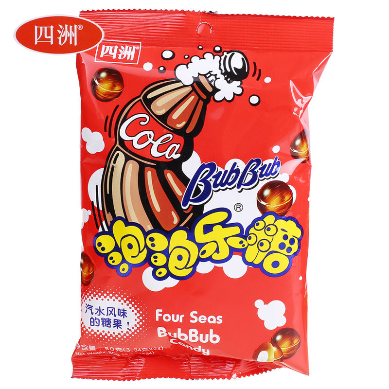 【天猫超市】四洲泡泡乐可乐味 80g 特色糖果 儿童糖果 香港四洲
