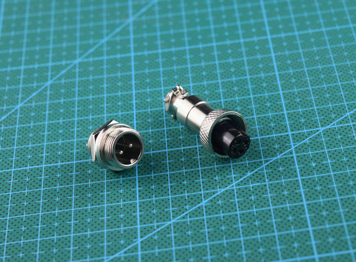 航空插头插座 GX12-2芯 3芯 4芯 5芯 6芯 连接器 开孔12MM