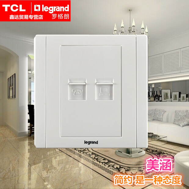 New TCL Roglang Switch Socket Beauty Culvert White Engineering Models Phone Computer Connected Socket