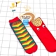 Hàn Quốc ulzzang phim hoạt hình khoai tây chiên burger cá tính vớ nam Harajuku trong ống của phụ nữ vớ cotton đôi vớ xu hướng