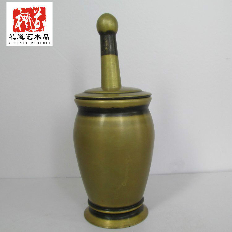 Pure copper traditional Chinese medicine processor handmade grinding copper mashing pot mortar thickened medicine flushing pharmacy decoration handicraft swing decoration