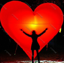 Tanabata 520 Valentines Day decoration gas mold bar night decoration props Inflatable heart-shaped gas mold luminous gas mold