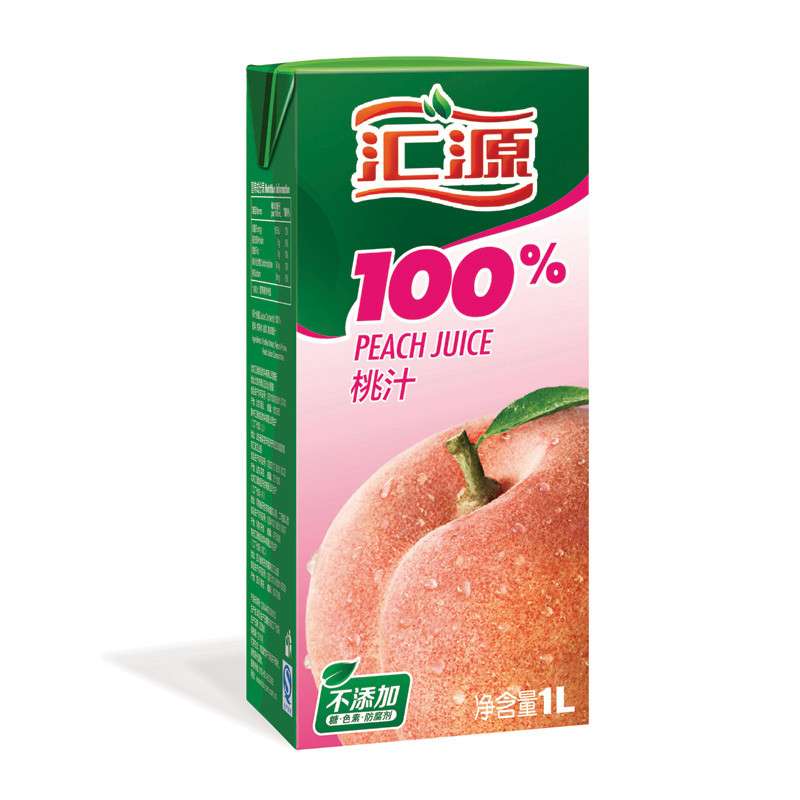【苏宁易购】汇源 100%桃果汁 1L/盒
