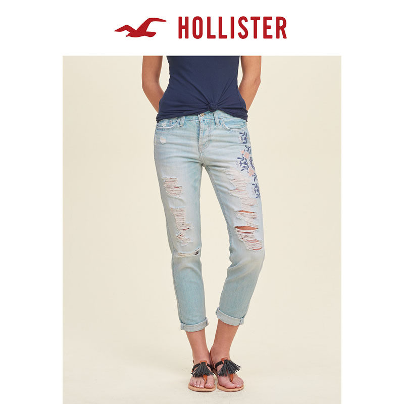 Hollister 2016春装新款Boyfriend 牛仔裤 女 108982