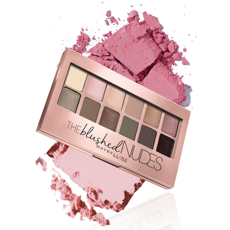 包邮 美宝莲纽约粉裸诱惑眼影盘 十二色眼影盘 易上手不晕染 裸妆