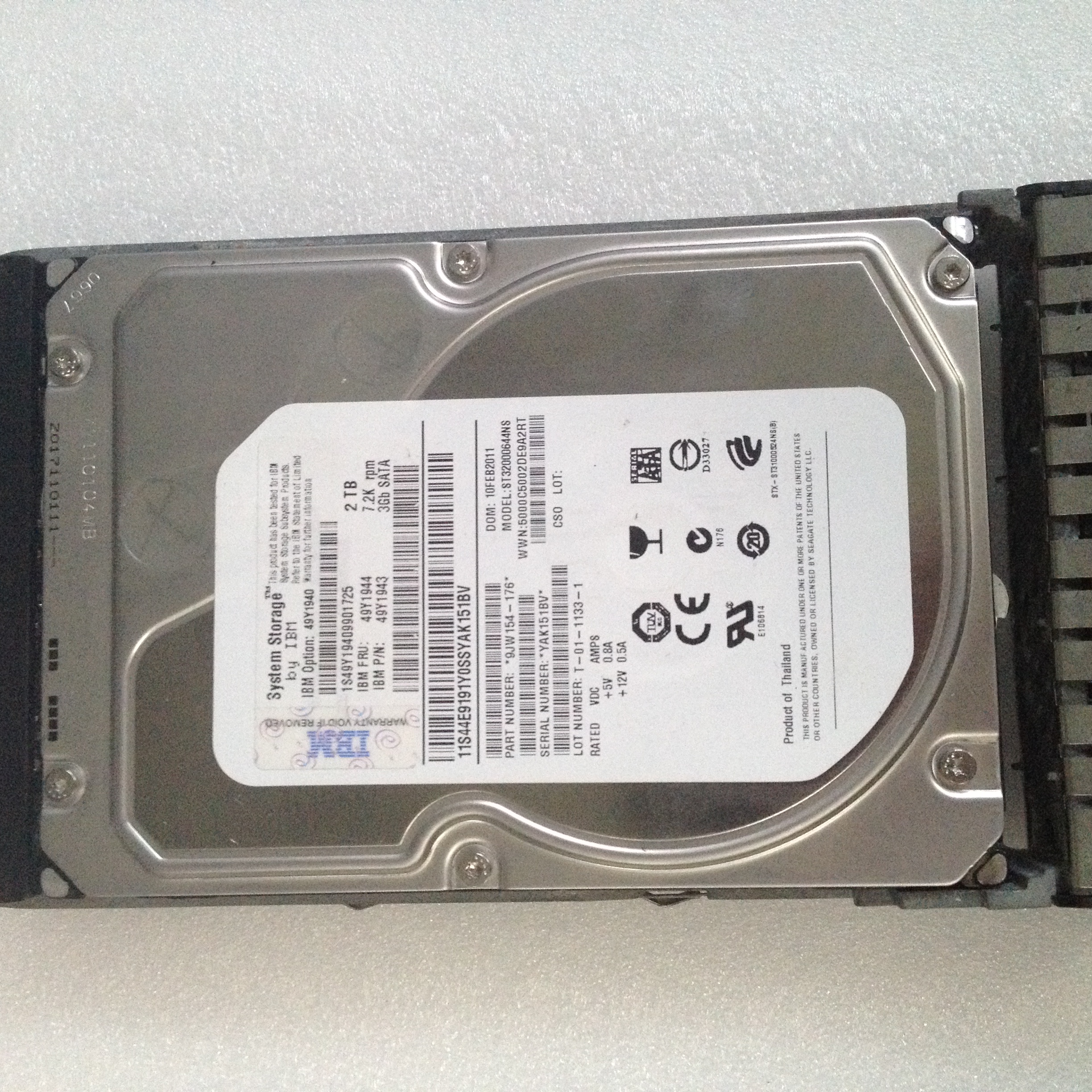 IBM disassembly hard disk 49Y1940 49Y1944 2T SATA-SAS 7 2K 3 5 hard disk