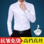 Mùa thu áo sơ mi cotton cotton nam dài tay Slim lụa trung niên băng mỏng kinh doanh áo thun lụa tơ tằm inch áo sơ mi nam kẻ sọc