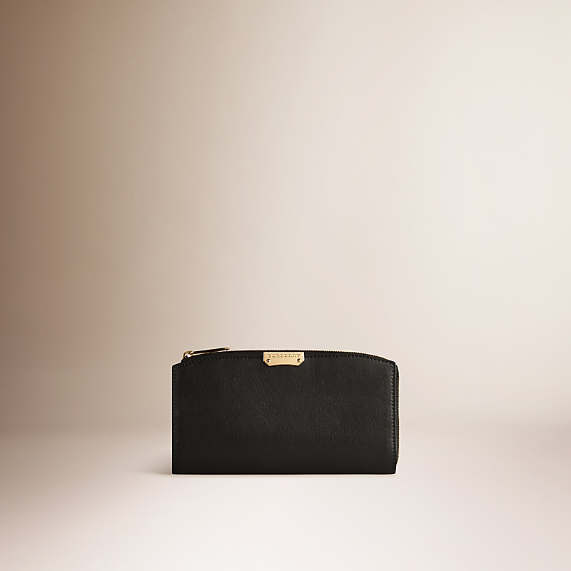 BURBERRY/博柏利光泽皮革全拉链钱夹 39916061