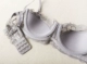 Châu Âu và Mỹ Nửa Cup Sexy Lace Thin Mold Cup Bra Ba ngực xám Rượu vang đỏ Kích thước lớn Đồ lót Quần lót Đặt