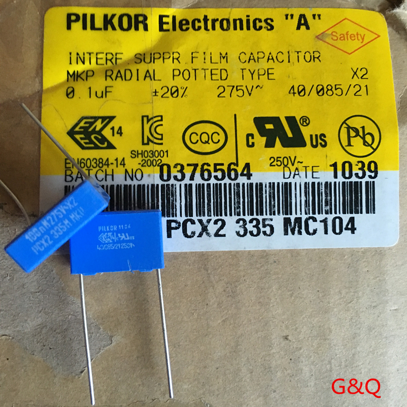BRAND NEW ORIGINAL PILKOR PCX2 335M MKP X2 100nF 0 1UF 104 275V P:15MM