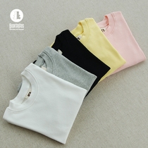 Clear children's cotton autumn shirt jacket winter children's clothing boys and girls round neck base shirt long sleeve T-shirt baby autumn clothes