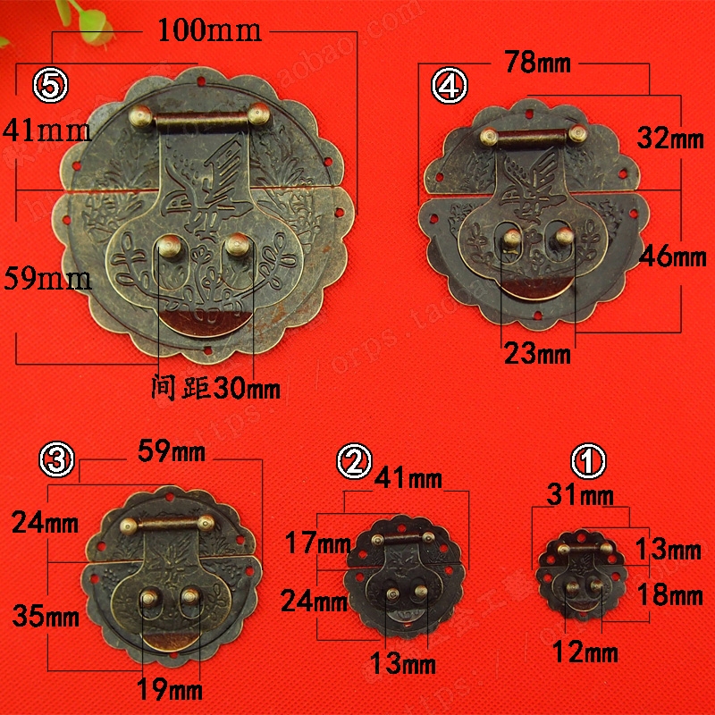 Flowers and birds antique lock - head special wooden jewelry box jewelry box wooden box accessories dark buckle