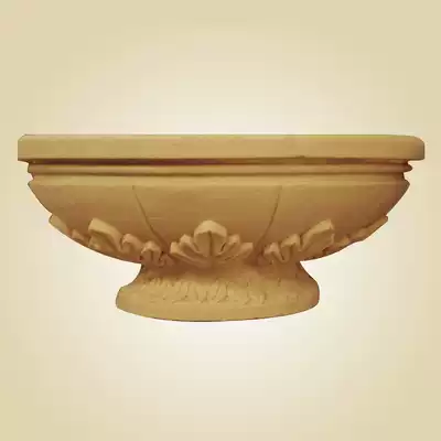 Artificial sandstone flower pot pot hollow round carving custom garden decoration landscape outdoor flower pot