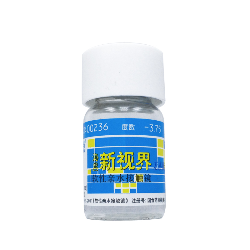 海昌新视界无感保湿 高透氧近视隐形眼镜年抛1片装 一副起QL