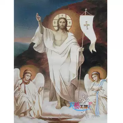 Holy Image cotton weaving cloth hanging painting decorative painting Catholic holy object Jesus 77 European style frameless painting factory direct sales