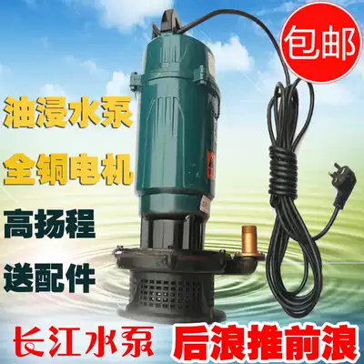 370W one-inch port electric single-phase submersible pump household pumping water pump high head three-phase oil immersed electric pump