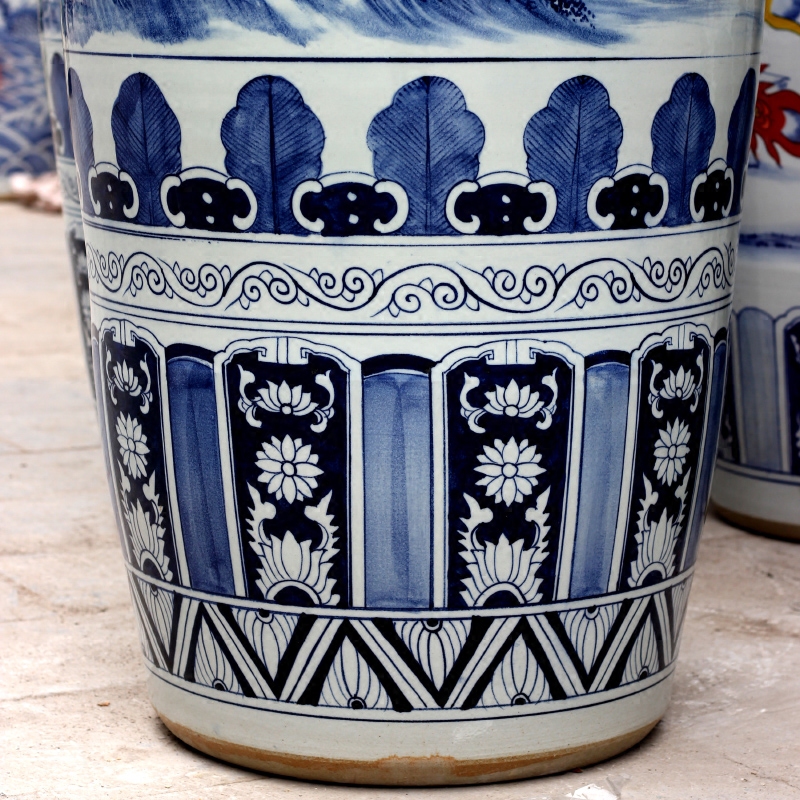 Jingdezhen blue and white porcelain has a long history in the hand - made bold ground ceramic vase store large sitting room of Chinese style furnishing articles