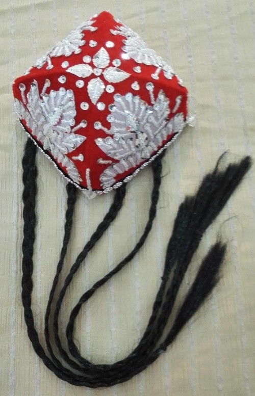 Xinjiang Uighur handmade snow lotus flower hat braided flower hat  