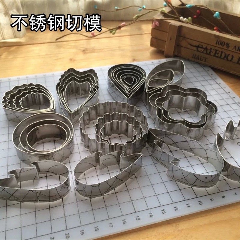 Stainless Steel Cutting Die Circle Round Leaf Super Light Embossed Rose Petal Mold Dodolo Grocery Paving