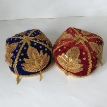 Ethnic handmade hat Xinjiang Uyghur lady flower hat dance performance stage props small flower hat Duopa