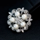 Thời trang Nhật Bản và Hàn Quốc hoang dã trâm cài nữ rhinestone ngọc trai ngọt phụ kiện trâm cài pin huy hiệu