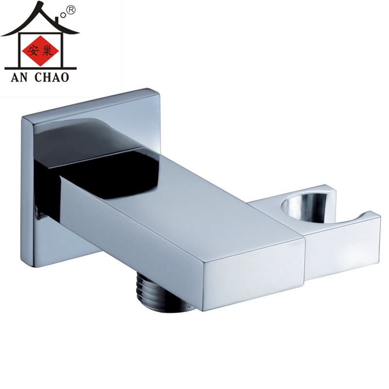 All copper shower seat, square portable shower bracket with water outlet, concealed shower accessories 09