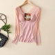 Cơ thể ma thuật Ren thêu lưới tay áo ngực Pad trở lại ren V-cổ dài tay áo nhựa Áo lót nữ áo lót Corset
