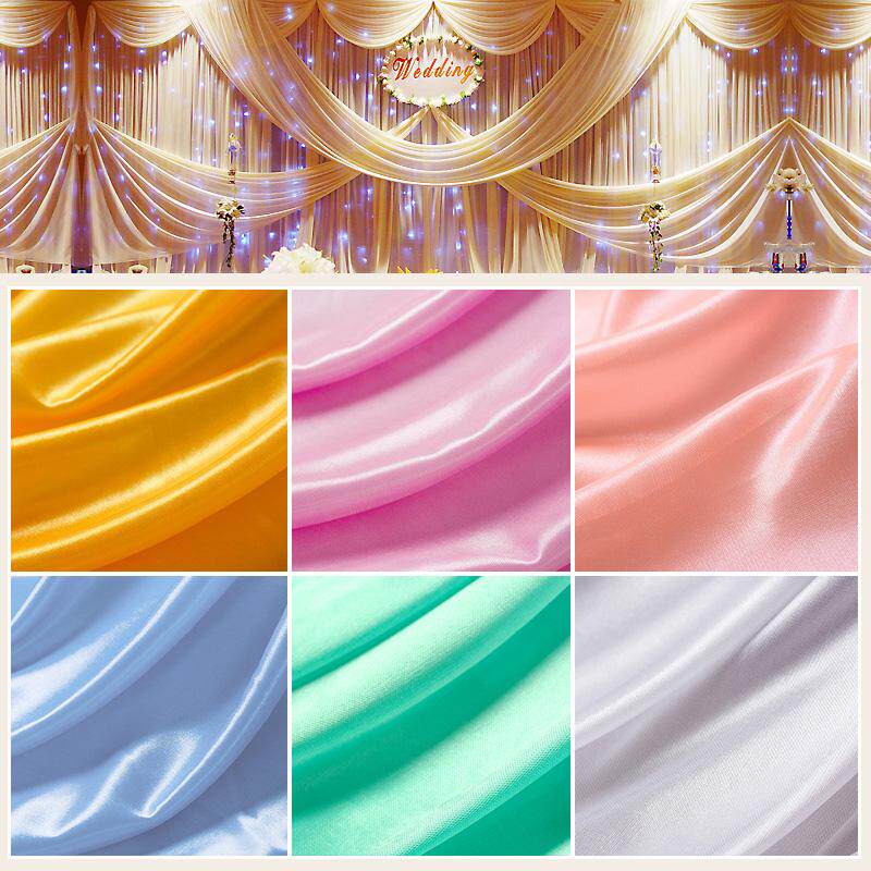 Pearlescent Ice Silk Decoration Cloth Material Fabric Stage Cloth Background Ice Thick Ice Silk Fabric Curtain Wedding Dresses Wedding Dresses