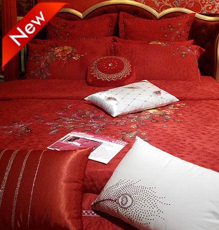 Yi Shi Jia Gold New Four-Piece Set Cotton Wedding Bedding High-end Gift Box Special