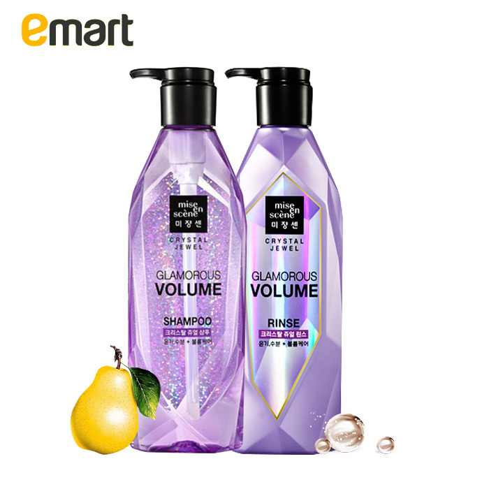 EMART 海外 美妆仙 水晶宝石 蓬松 洗发水+护发素套装 600ml*2