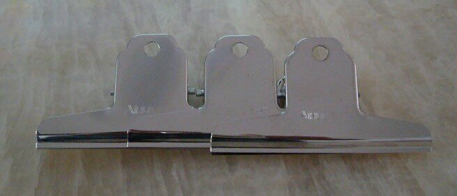 Large number ticket clip Mountain shaped clip 102MM AH8382 Note clip stainless steel Yamagata ticket clip wide 10 2CM