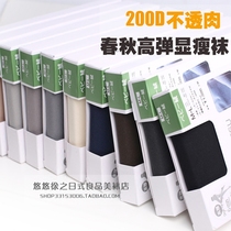 High density micro pressure velvet black base socks pants spring and autumn 200D thin meat skin color pantyhose