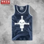 Kimura Sanshe Râu trắng Áo thun không tay mồ hôi nam One Piece Justice Navy Ai Anime áo thun 3 lỗ nam