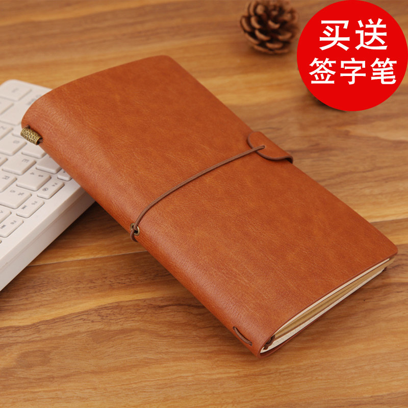 Handlebook retro travel notebook Notebook Stationery with Korean Creative Handbook Young Mini Little fresh minimalist in Student Diary can be customized logo