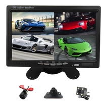 Car 7-inch quad-split display front and rear left and right blind spot camera 360 panoramic reversing image system