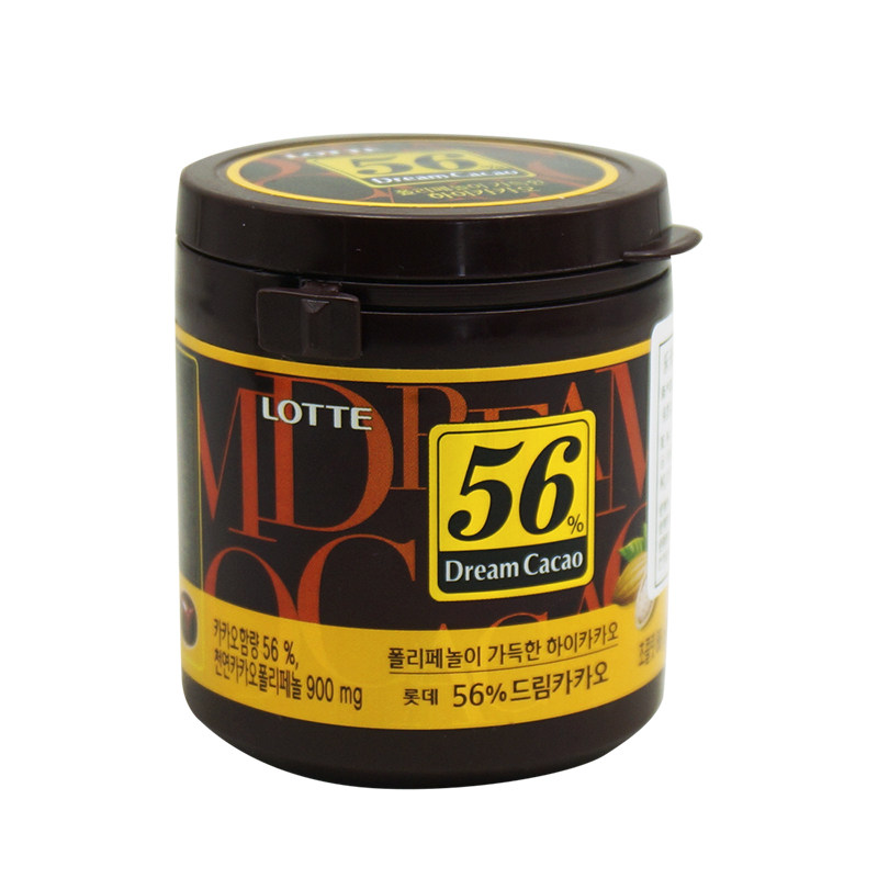 【天猫超市】韩国进口 巧克力 乐天56%巧克力86g/罐 高纯度